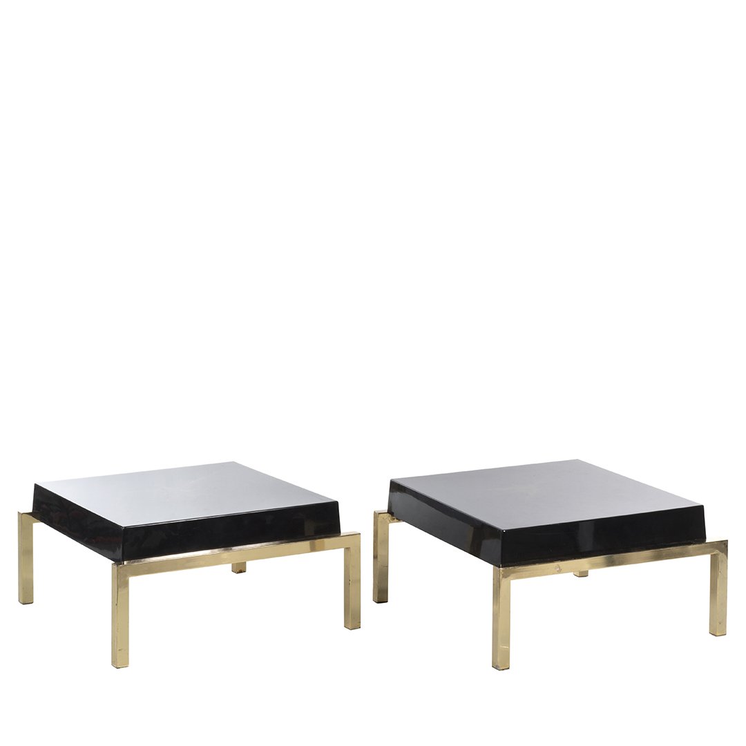 Brass and resin end tables (2) (1 of 3)