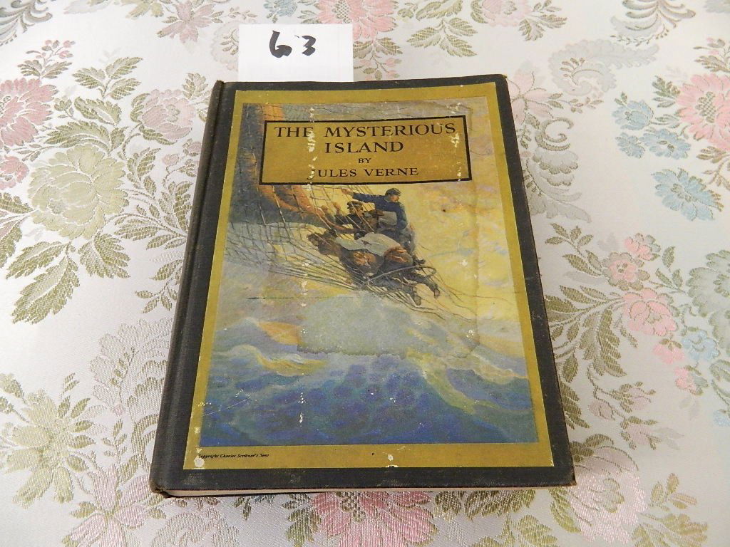 Jules Verne, Mysterious Island, Scribner 1919, illus by (1 of 2)