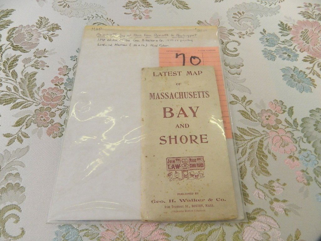 Map of Massachusets Bay and Shore from Plymouth to (1 of 2)