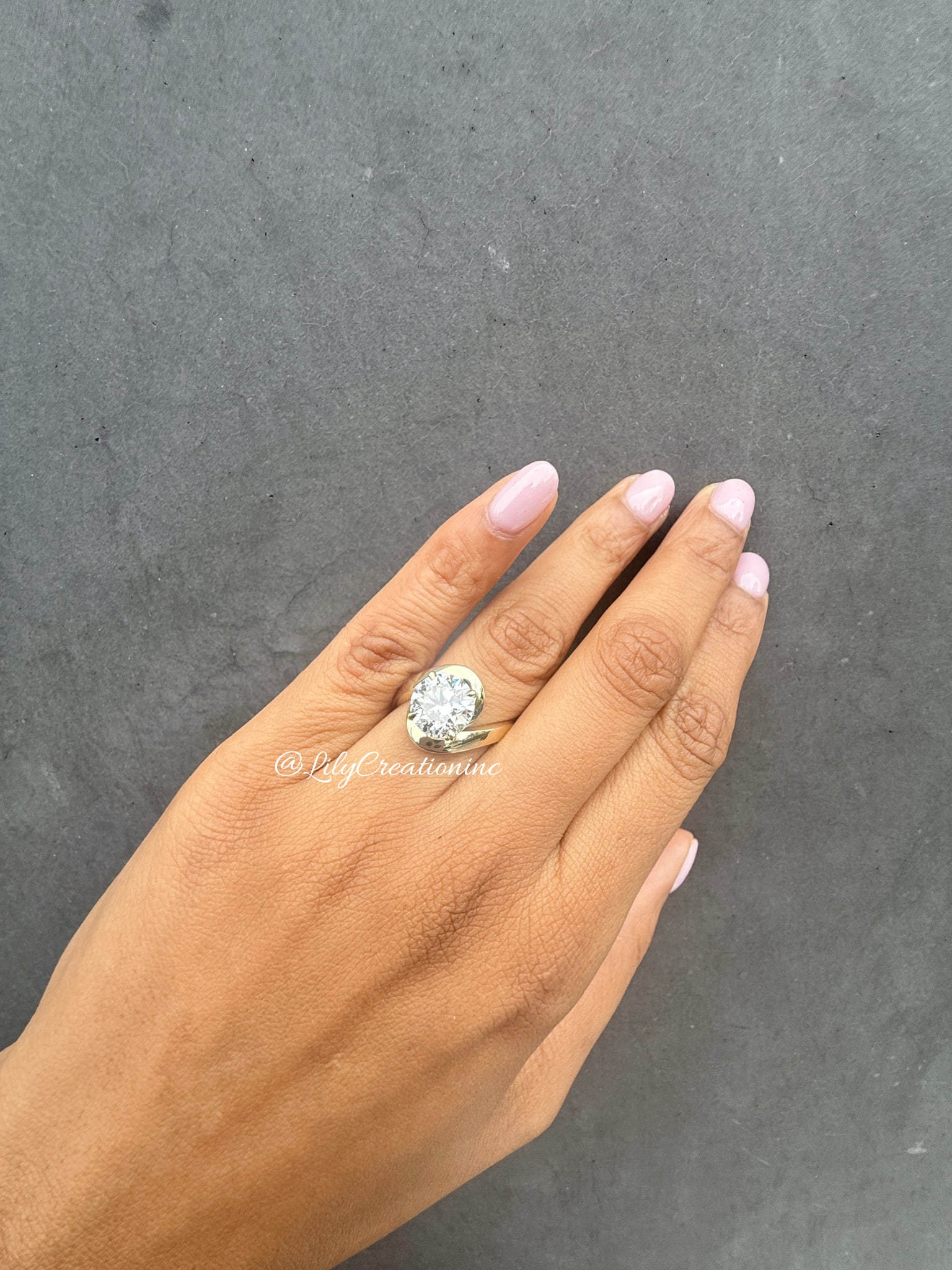 3 Carat Round Unique Bypass Diamond Engagement RIng in 14k Yellow Gold: 14k Yellow Gold Round Unique Bypass Diamond Engagement Ring /Total Diamond Weight: 3 Carat Solid 14k Yellow Gold & Conflict - Free Lab Grown Diamond/Diamond Quality : E in Color & VVS-VS in Clarity/Ce