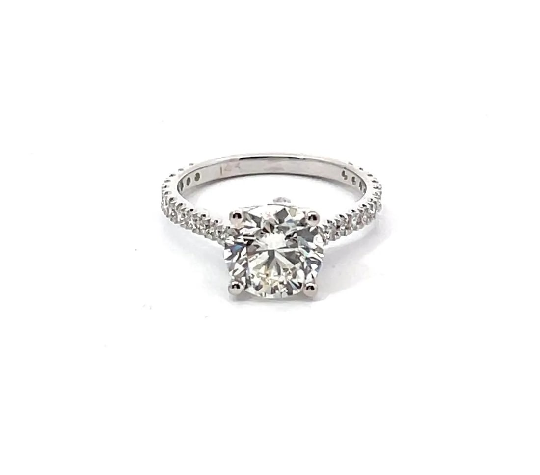 2 Carat Round Diamond Engagement Ring in 14k White Gold (1 of 3)