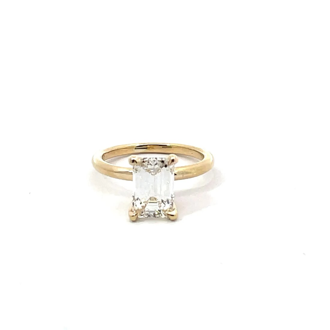 2 Carat Emerald Cut Diamond Engagement Ring in 14k Yellow Gold (1 of 4)