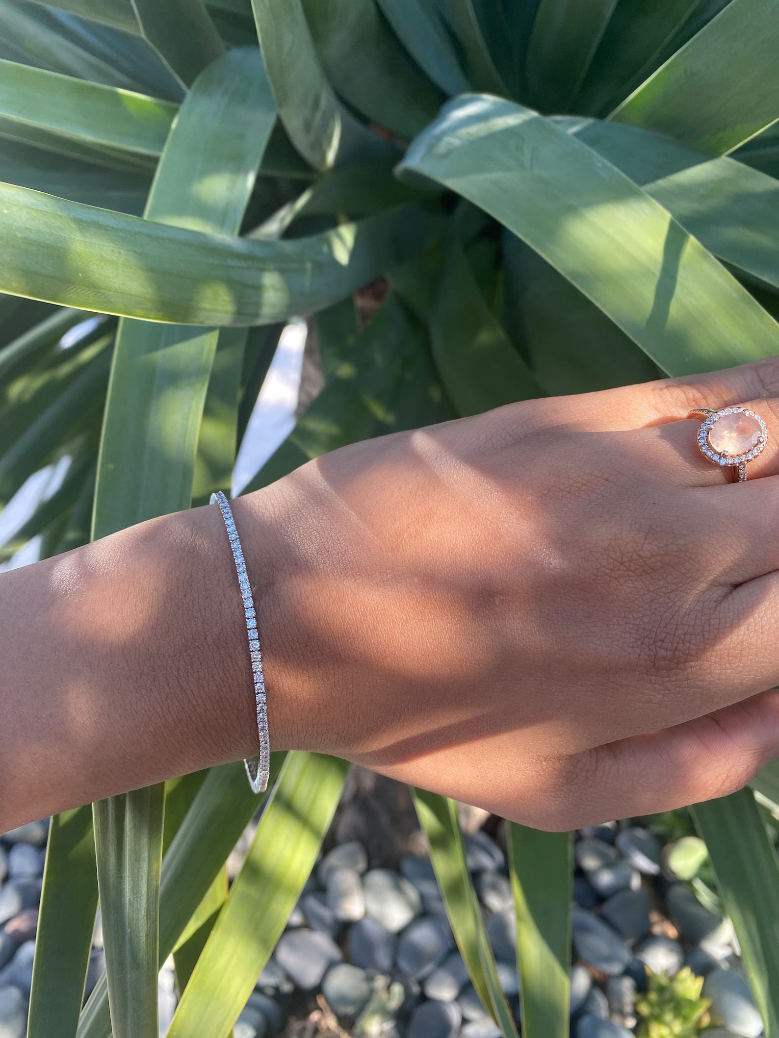 2 Carat Round Diamond Tennis Bracelet in 14k White Gold: 14k White Gold Round Diamond Tennis Bracelet/Length of the Bracelet: 6.75 Inches/Total Diamond Weight: 2 Carat in a 6.75 inch Bracelet/Solid 14K White Gold and Conflict free Lab grown Diamonds/Diamond