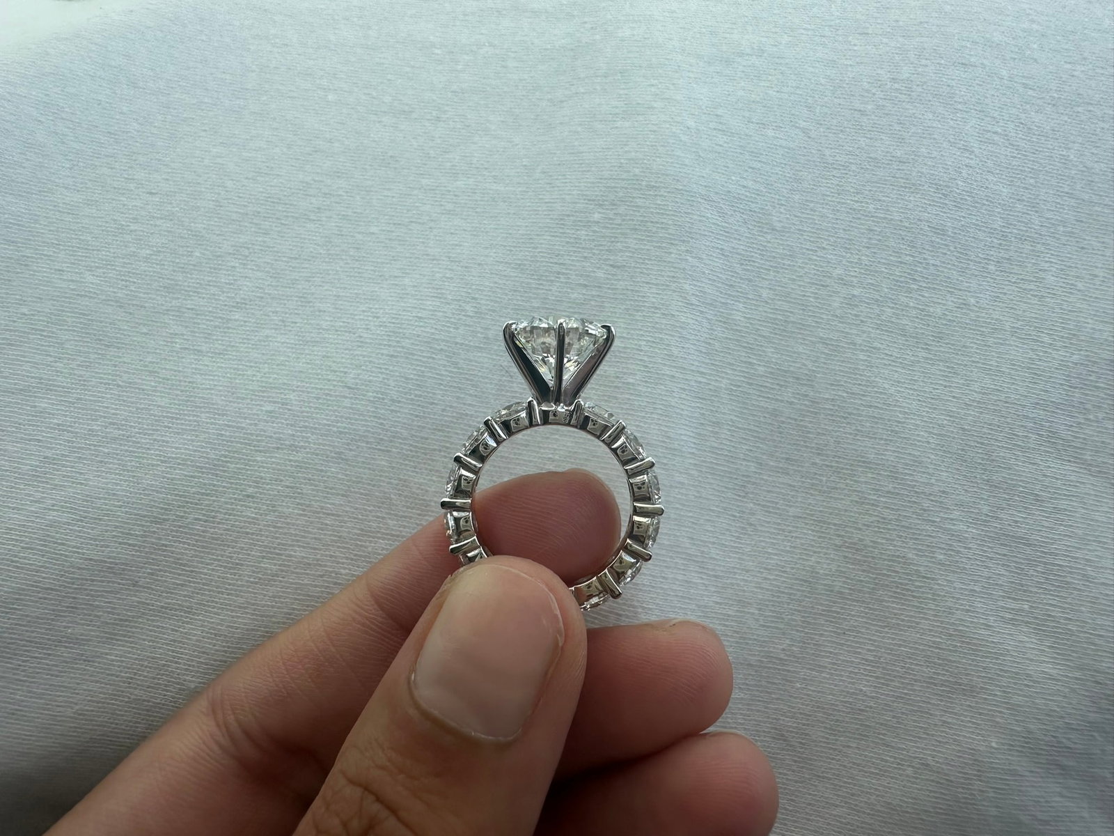 5 Carat Round Solitaire Eternity Diamond Engagement Ring in 14k White Gold (1 of 5)
