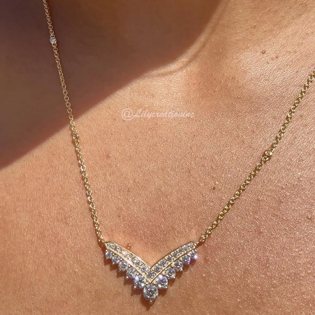 1.15 Carat Natural Diamond Pendant By The Yard Chain in 14k Yellow Gold: 14k Yellow Gold Natural Diamond Pendent By The Yard Chai /Length of the Pendant : 35mmTotal Diamond Weight : 1.15 Carat Solid 14k Yellow Gold & Conflict - Free Lab Grown Diamond/Diamond Quality : E in