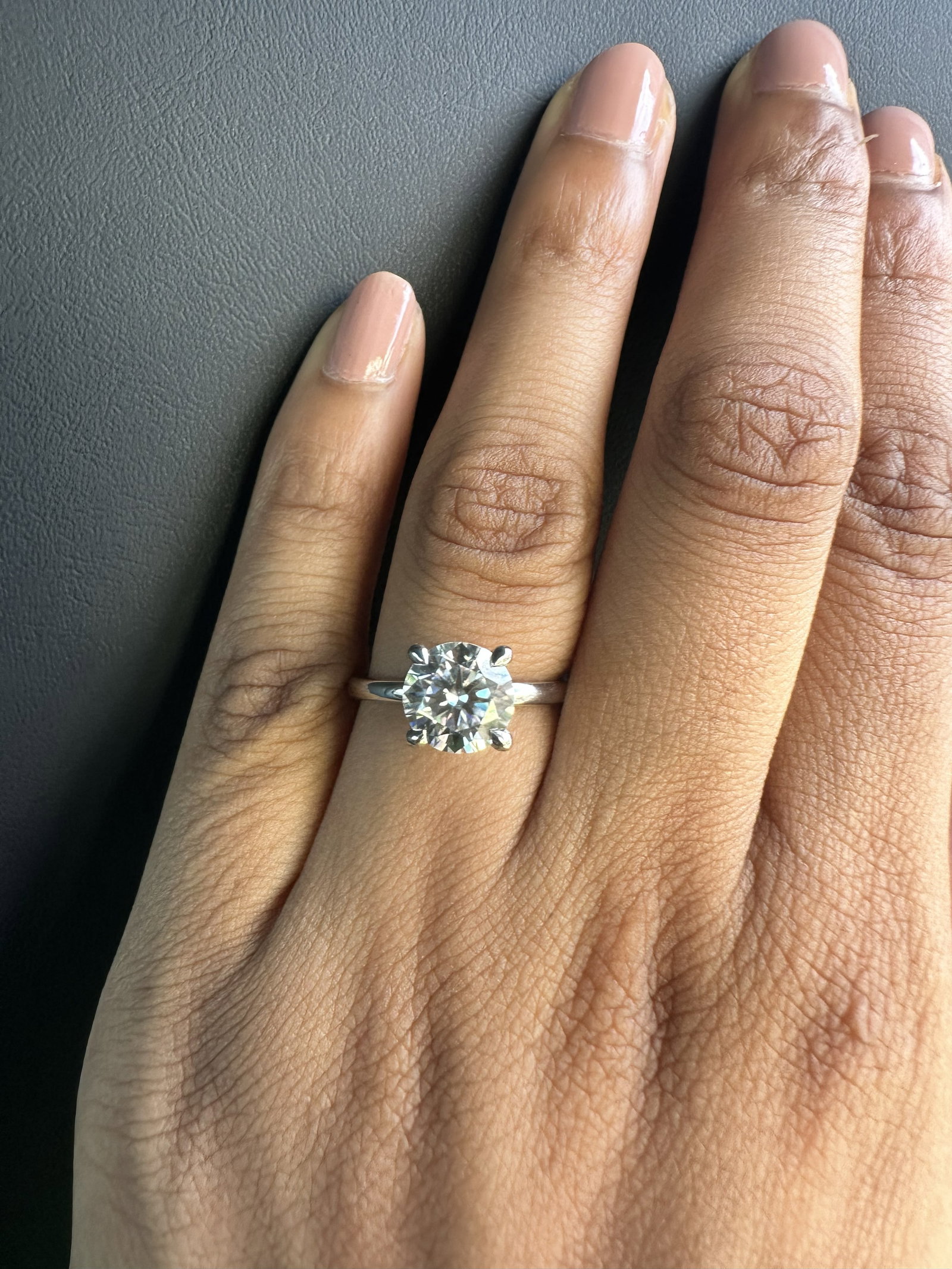 2 Carat Round Solitaire Diamond Engagement ring in 14k White Gold: 14k White Gold Round Solitaire Diamond Engagemant Ring /Total Diamond Weight: 2 Carat Solid 14k White Gold & Conflict - Free Lab Grown Diamond/Diamond Quality : E in Color & VVS-VS in Clarity/Certific