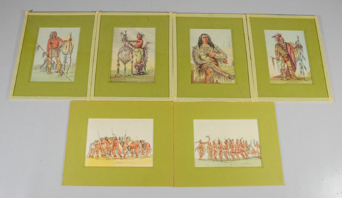 6 George Catlin Color Lithographs from "The Manners, (1 of 6)