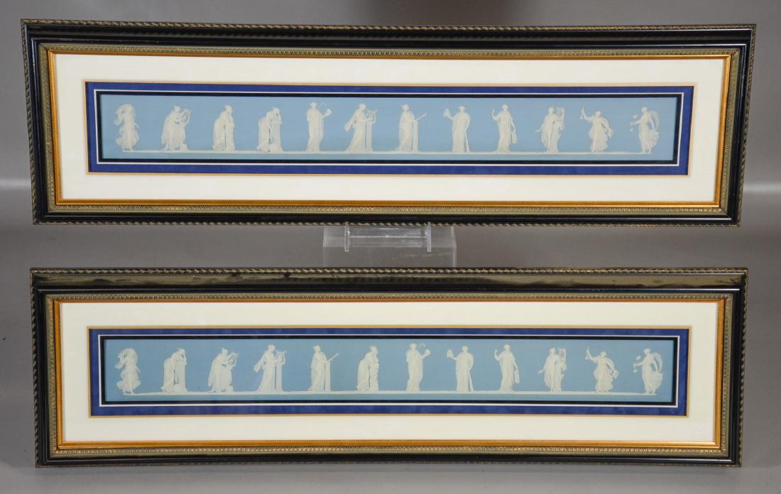 Pair of Wedgwood framed light blue & white Jasper (1 of 5)
