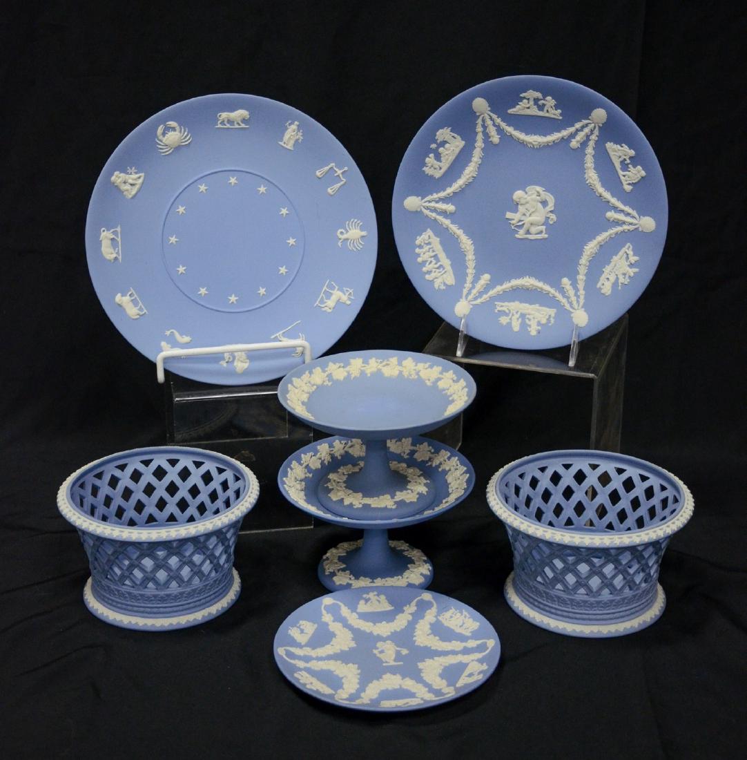 7 Pieces Wedgwood light blue & white Jasper, including (1 of 3)