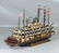Handmade wood paddlewheel boat model, 25" l x 13 1/2" h - 3