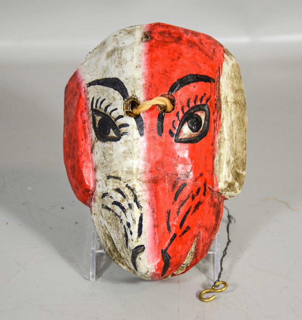 Guatemalan hand carved wood dog mask,  All Saints Day (1 of 3)