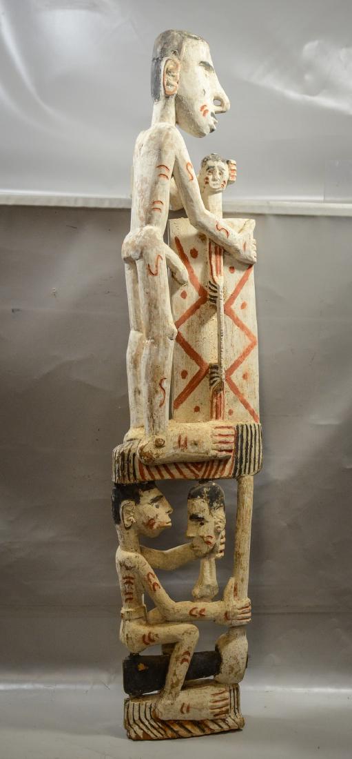 Papua New Guinea carved wooden totem pole, Irian Jaya (1 of 5)