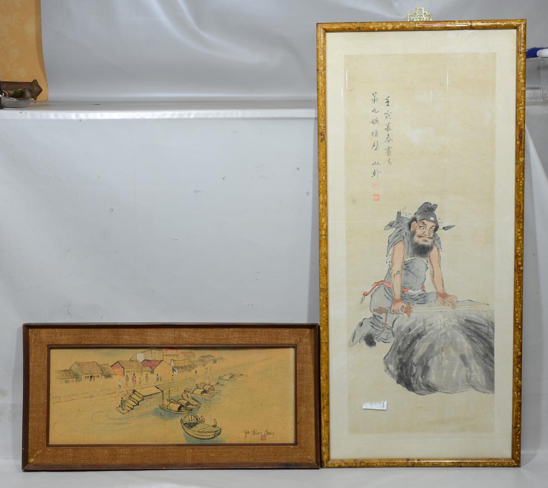 Two (2) Chinese pictures, 1 signed Chien-Chang (1 of 5)