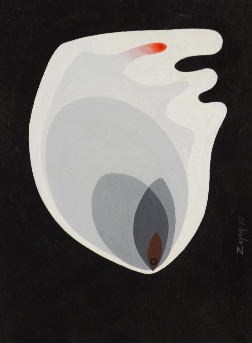 Seymour Zayon (American, PA, b 1930), abstract oil on (1 of 2)