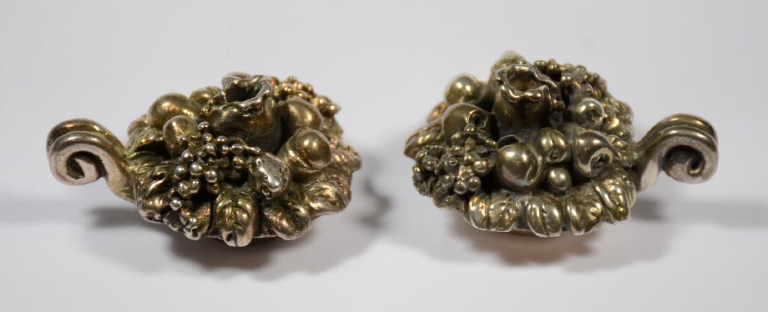 Pr sterling silver miniature fruit cornucopia candle (1 of 4)