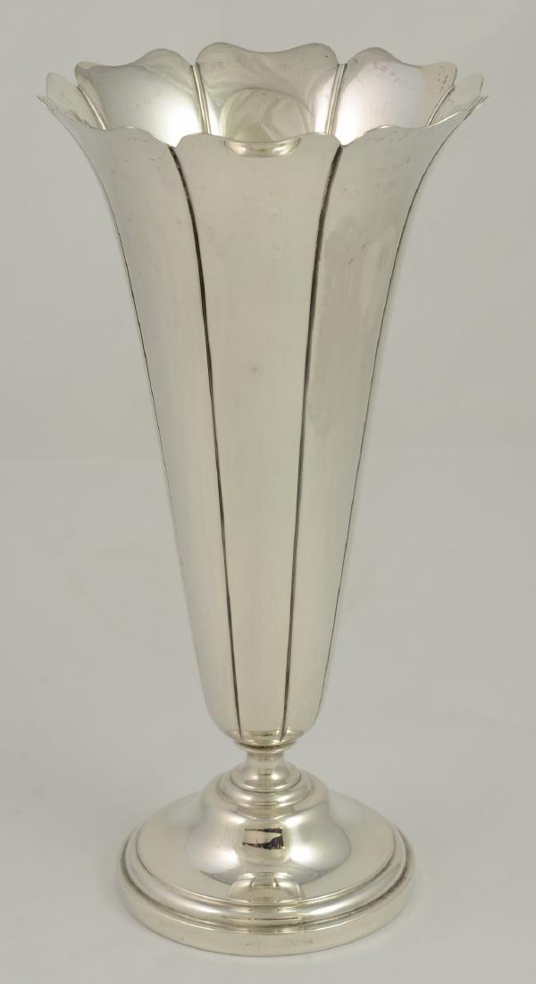 Early 20th c Watson Sterling Silver Dublin Pattern Vase (1 of 3)
