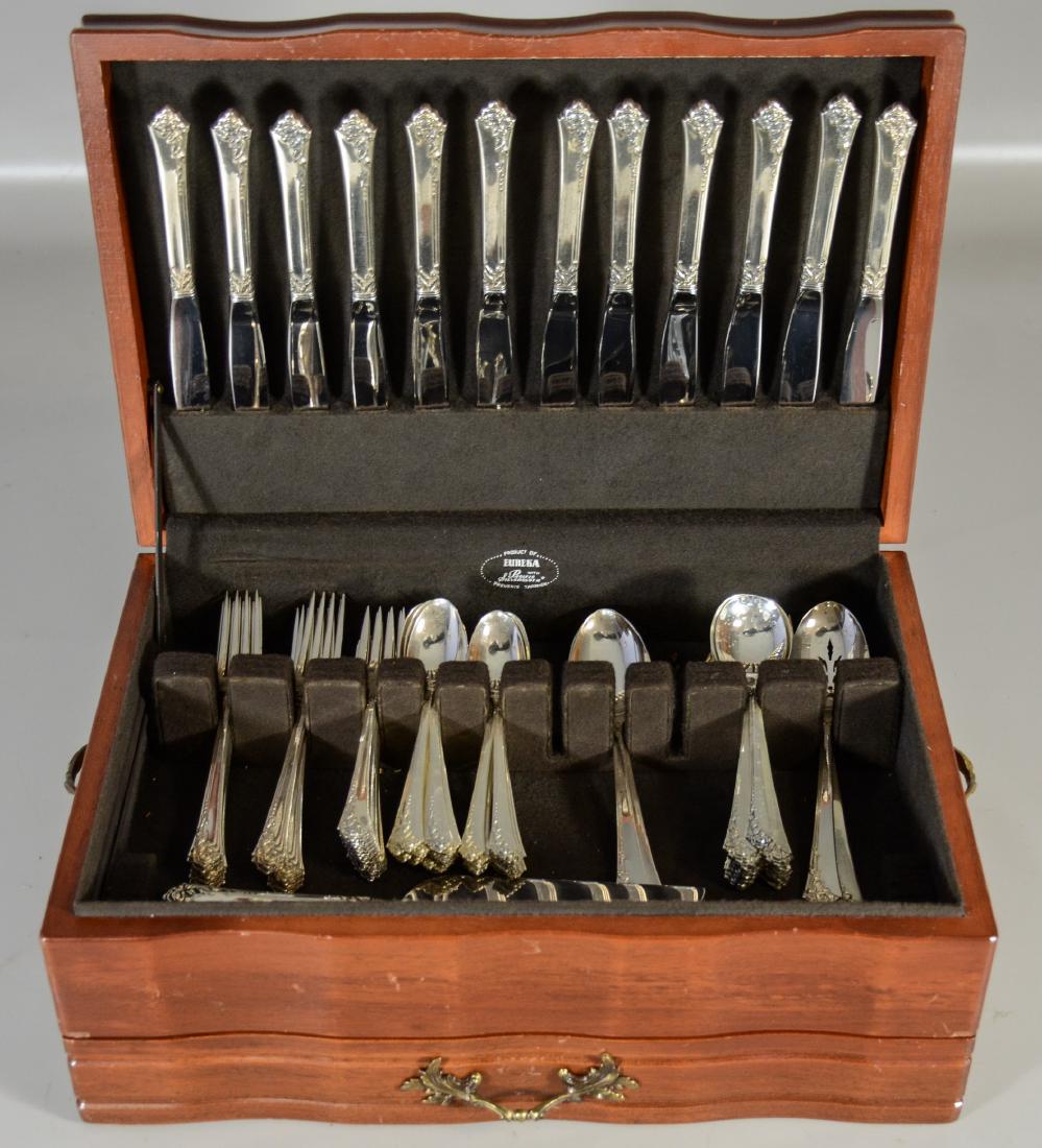 80 pcs Oneida "Damask Rose" Sterling Silver Flatware (1 of 5)