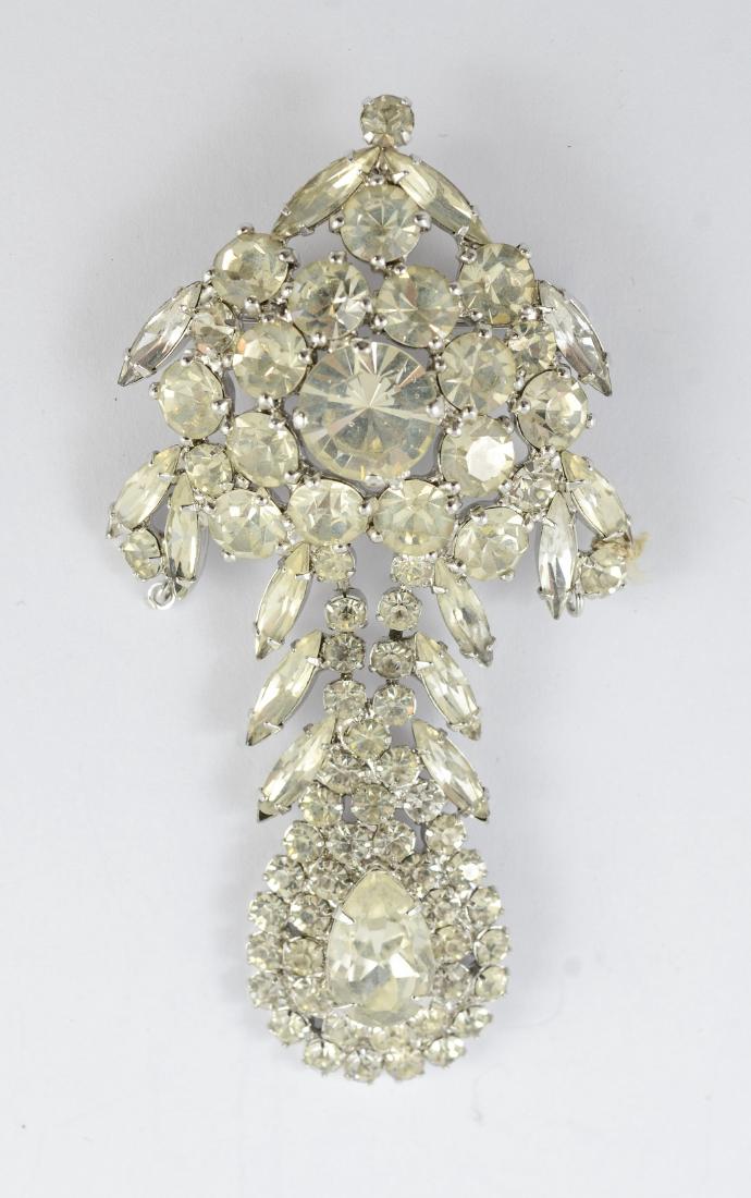 Weiss rhinestone pin (1940-50), 3 inches in length (1 of 2)