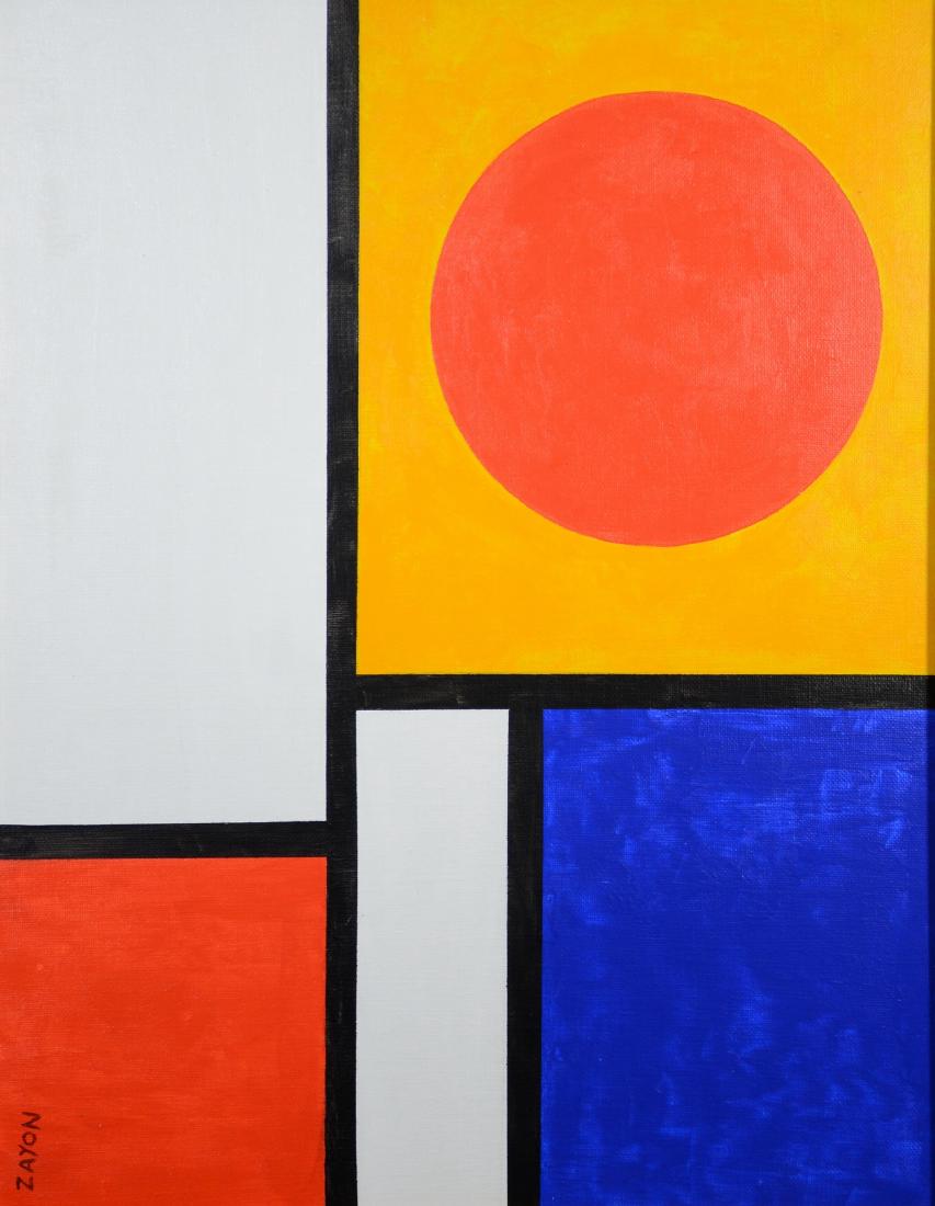 Seymour Zayon abstract oil on canvas board (1 of 2)