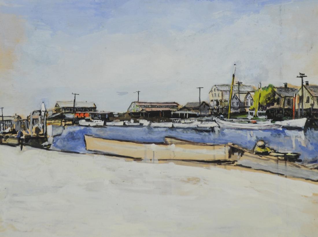 Jack Iowa Lewis, watercolor, Riverfront South Bowers (1 of 3)