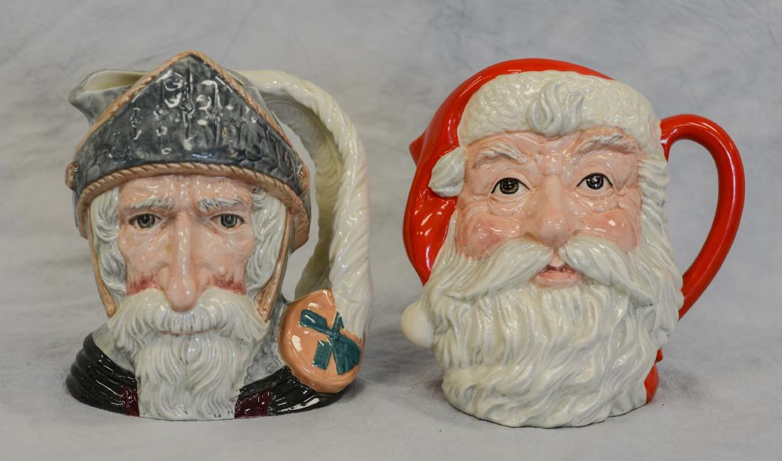Royal Doulton Don Quixote Toby Figurine: Royal Doulton Toby figurine, Don Quixote D 6455, and Santa Claus D 6704, 7 1/2" h