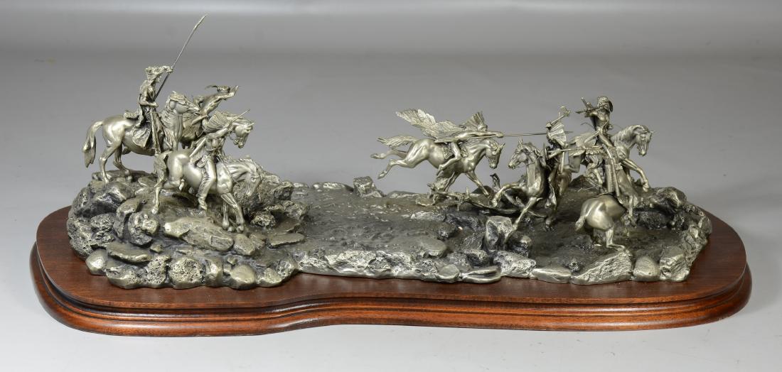 Donald Polland Pewter Sculpture Native Americans (1 of 6)