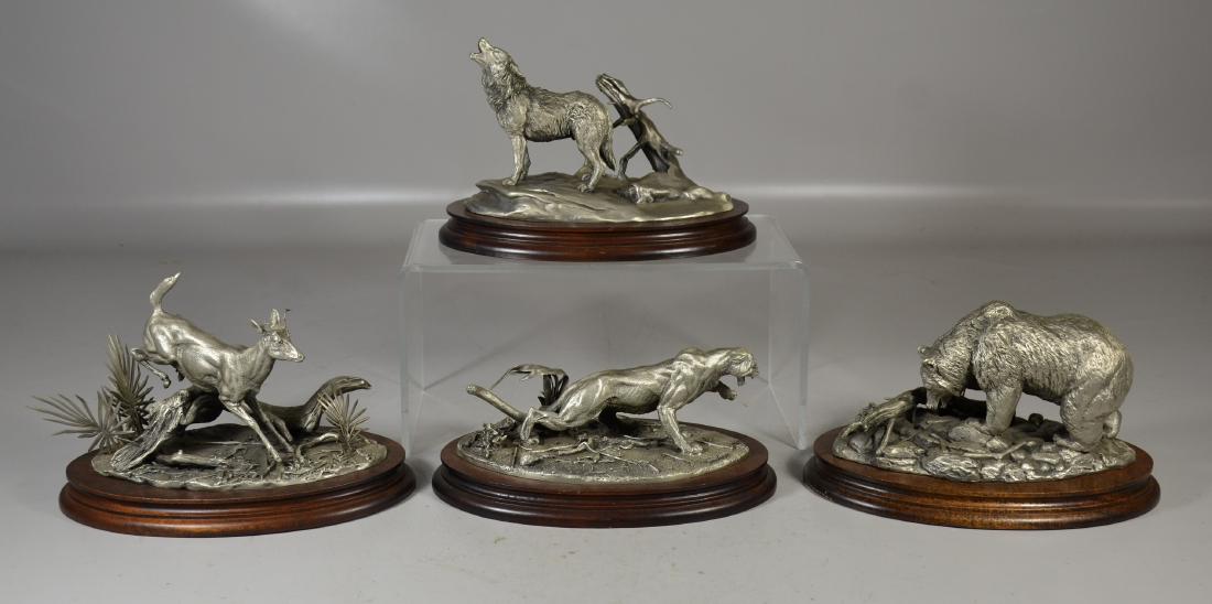 4 Glen Loates Pewter Wildlife sculptures (1 of 6)