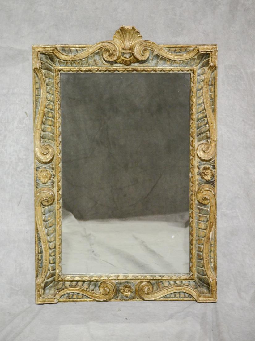 Carved gilt finished Continental wall mirror, 19th c (1 of 4)