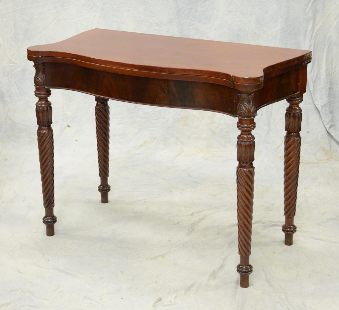 Mahogany New England Sheraton style game table (1 of 3)