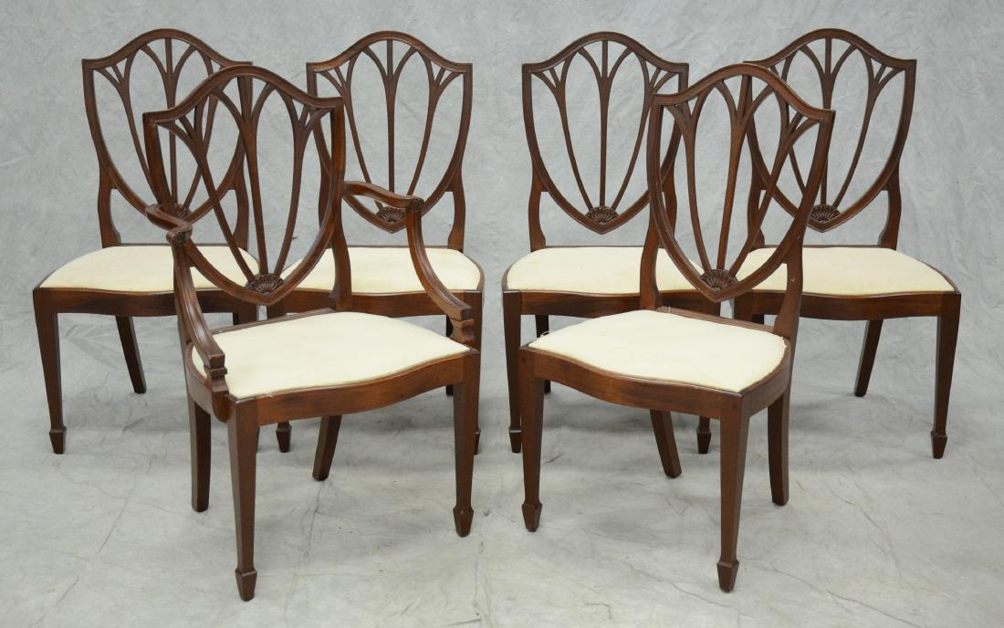 6 mahogany Hepplewhite style  DR chairs (1 of 3)