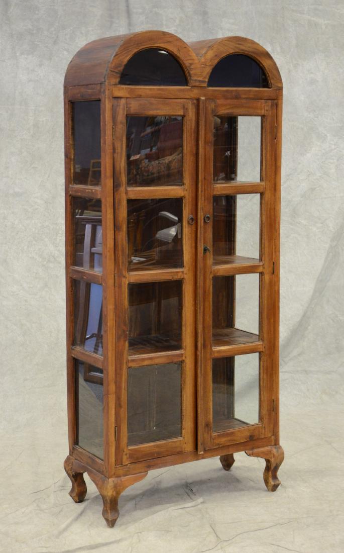 Asian style wood curio cabinet (1 of 2)