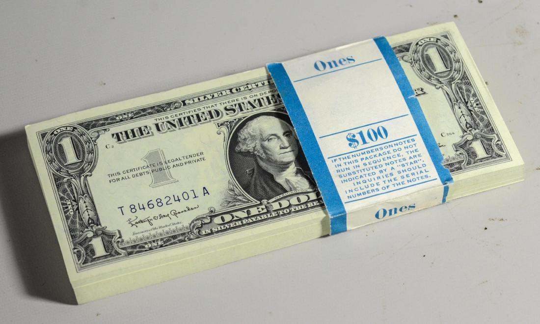 Series 1957B Silver Certificates, 100 consecutively (1 of 1)