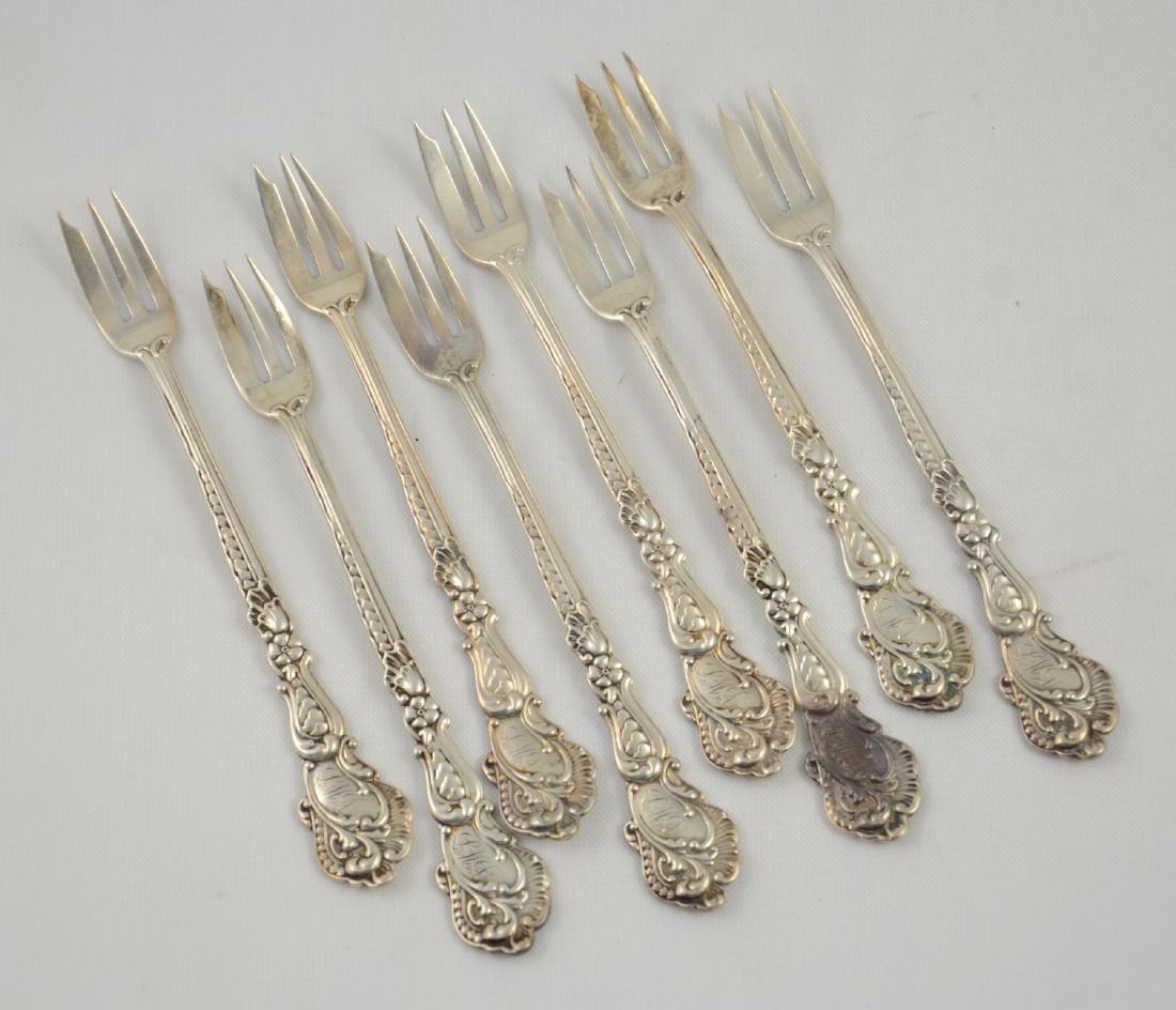 8 Gorham Marie Antoinette sterling seafood forks (1 of 3)