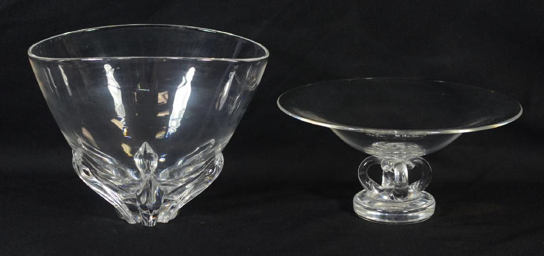 Signed Steuben compote and bowl (1 of 5)
