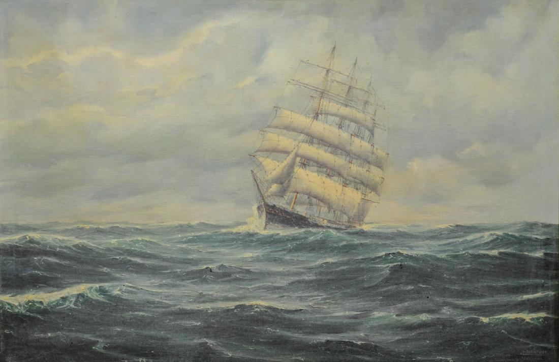 Frank Schneider "Passat Bremen" Oil Painting (1 of 4)