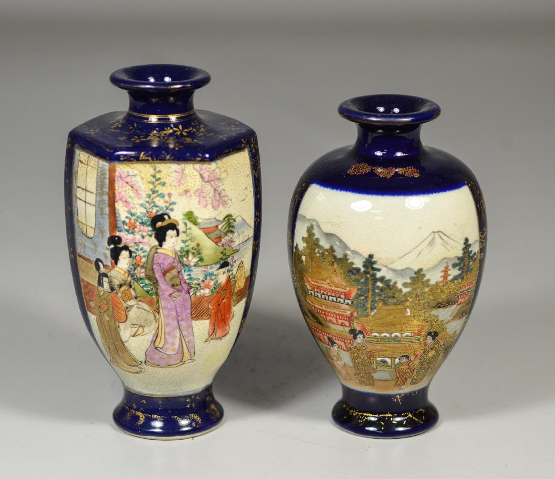 Two (2) Japanese Satsuma vases (1 of 3)