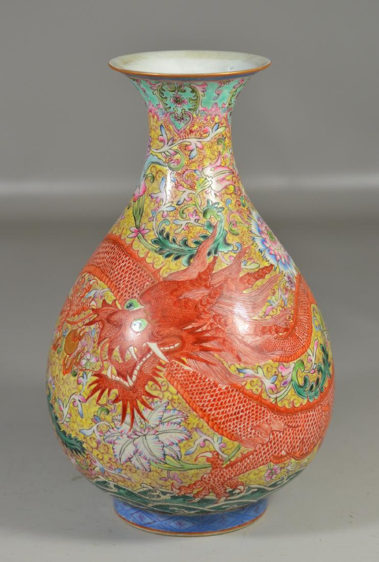 Chinese Republic Period Dragon Vase Lamp (1 of 6)