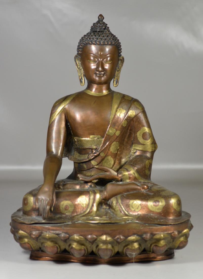 Large Thai Brass Inlaid Bronze Buddha (1 of 6)
