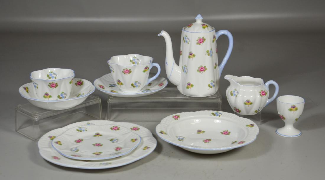 Shelley Rose Pansy Forget-Me-Not Breakfast Set (1 of 2)
