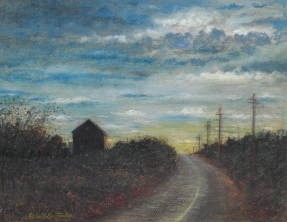 Russell Lee Finley mixed media landscape painting (1 of 3)