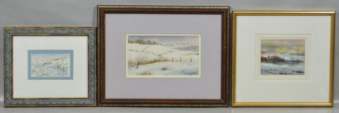 Russell Lee Finley  three (3) watercolor landscapes (1 of 4)