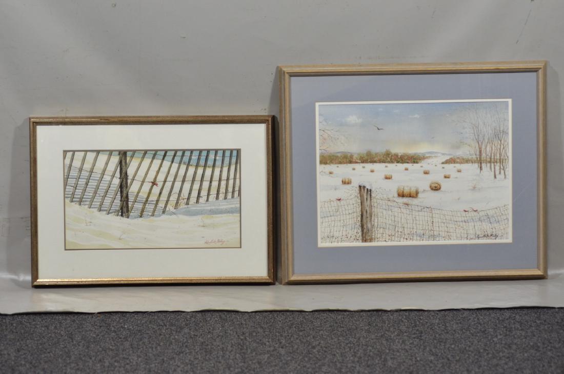 Russell Lee Finley (2) watercolor snowscapes (1 of 6)