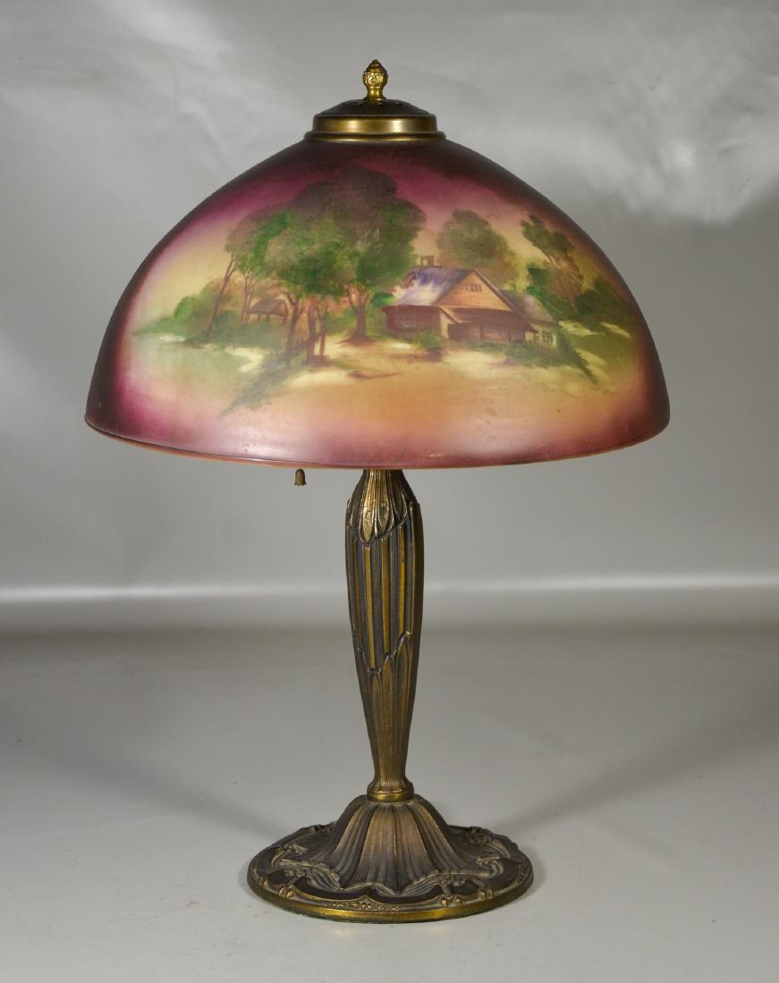 Reverse Glass Painted Table Lamp (1 of 8)