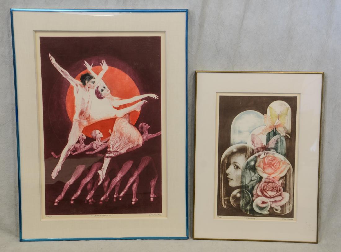 Two Gatja H Rothe Mezzotint Prints (1 of 3)