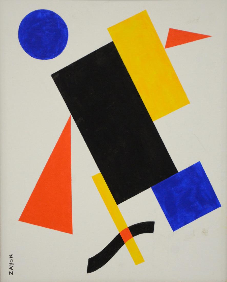 Seymour Zayon abstract oil on canvas board (1 of 2)