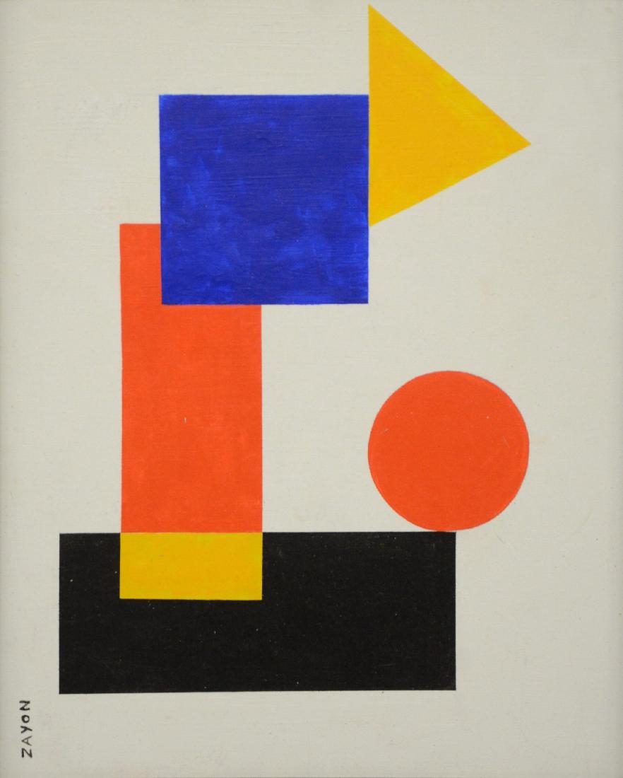 Seymour Zayon, abstract oil on canvas board (1 of 2)