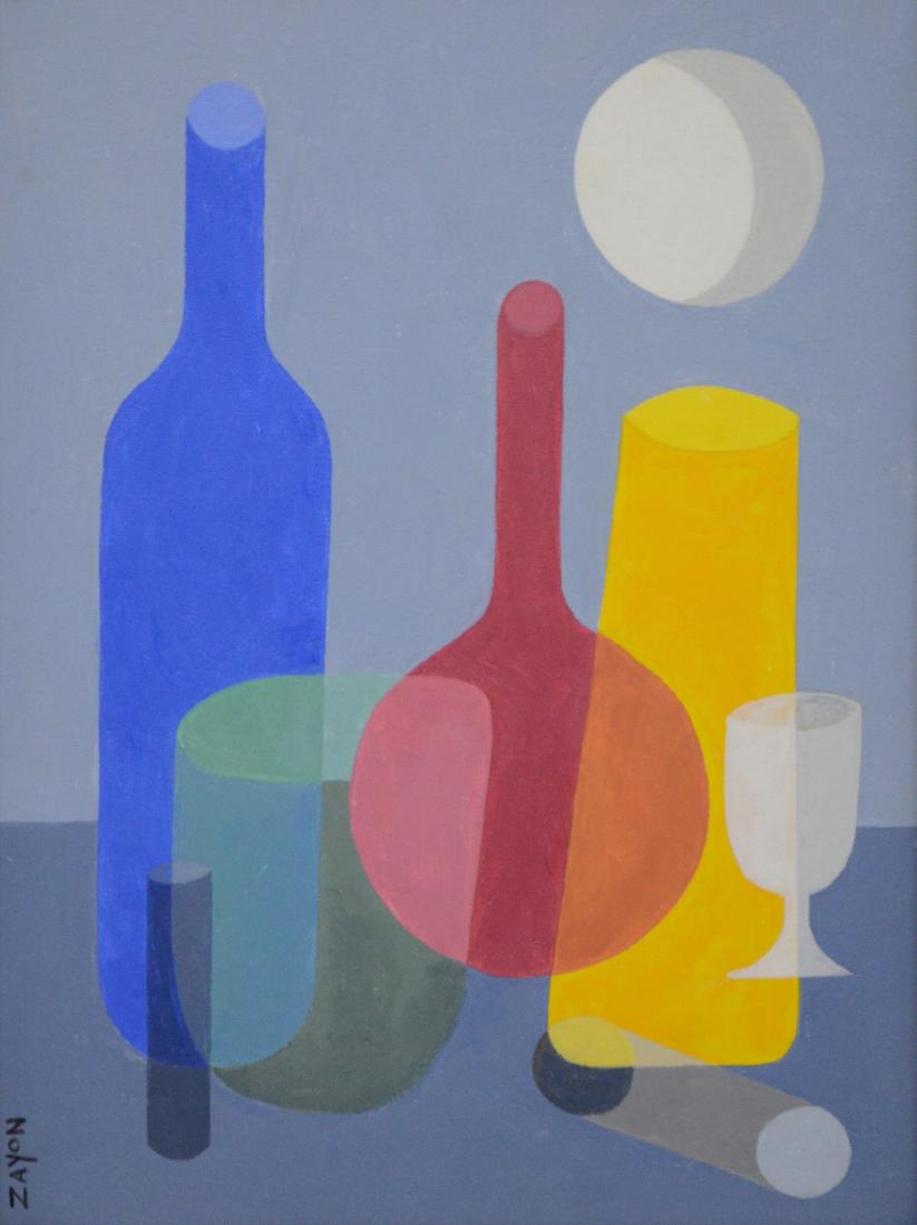 Seymour Zayon, oil on canvas, bottles (1 of 2)