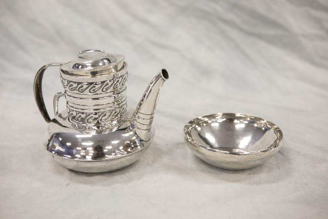 English sterling teapot, w/a sterling bowl (1 of 2)