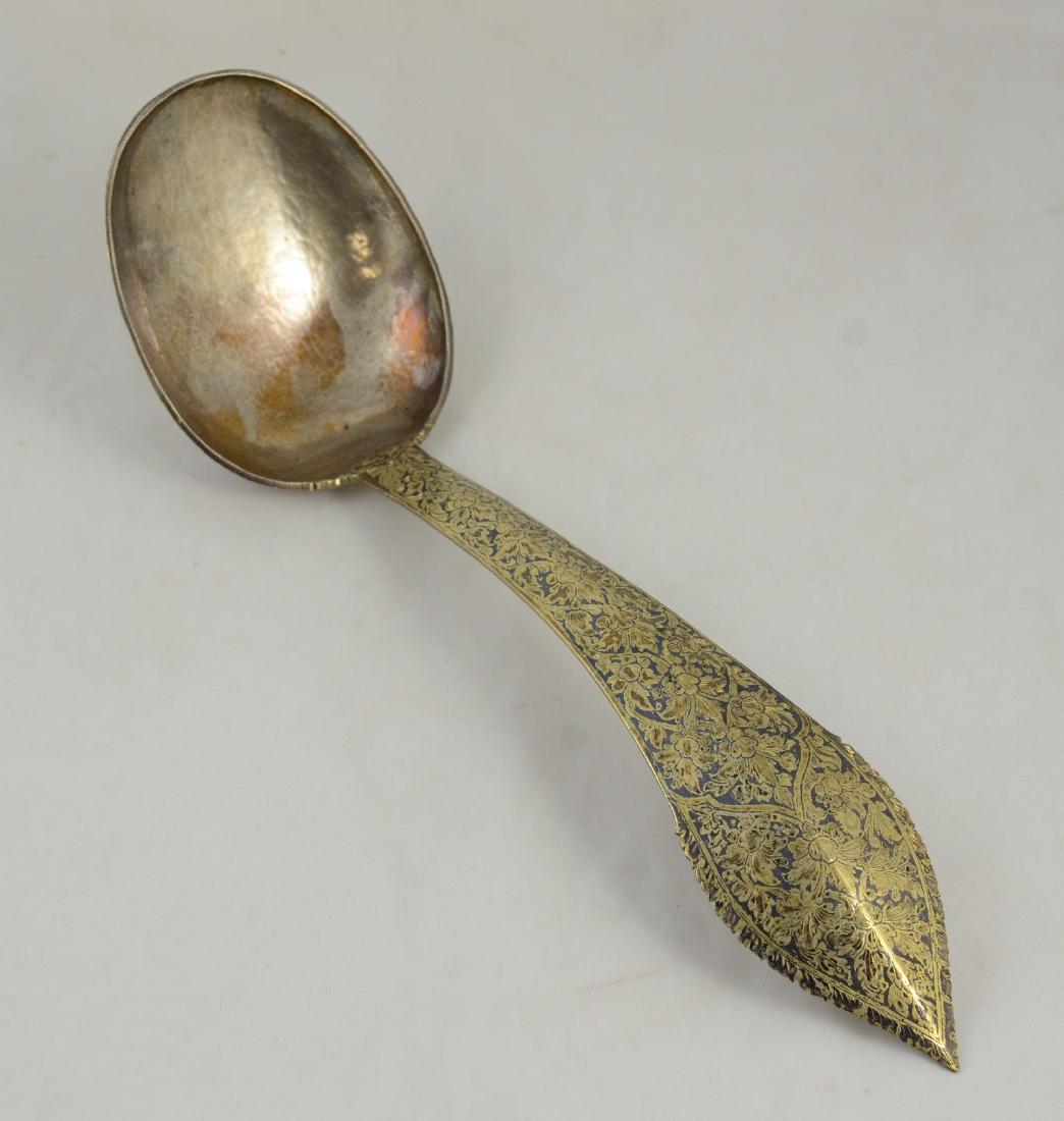 Thai niello silver rice ladle (1 of 3)