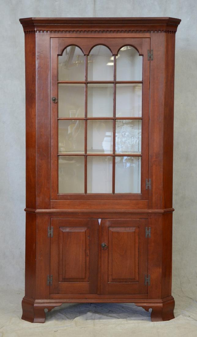 2-Piece cherry corner cupboard (1 of 3)